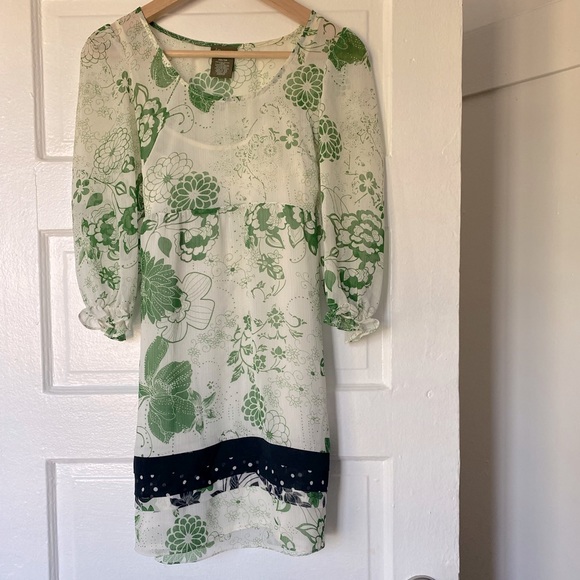 Anthropologie garden party dress. Brand is Fei. XS. Looks great. Super light. - Picture 1 of 7